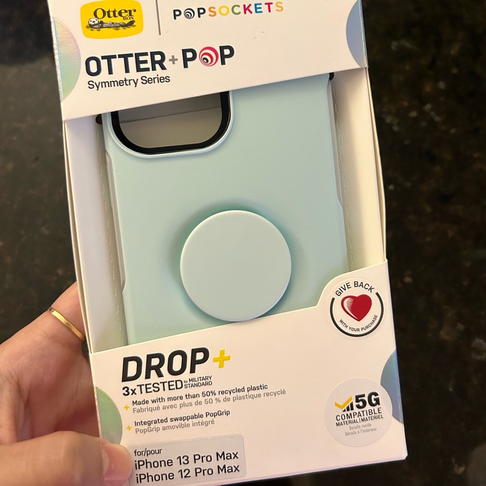 iPhone 13 Pro Max baby blue otter box case
